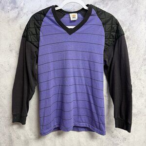 Vintage Umbro Goal Keeper Padded Shirt Medium 18.5x25.5 Purple Long Sleeve